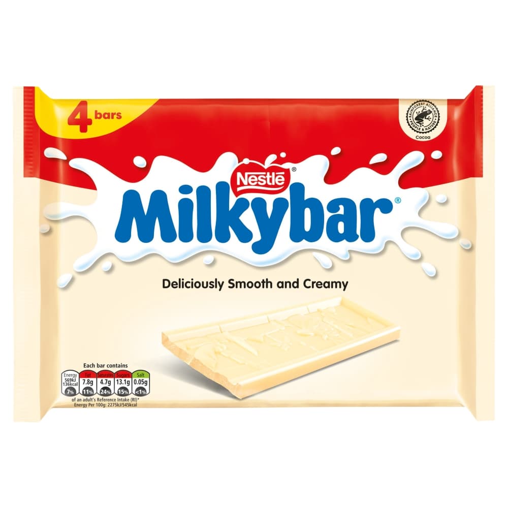 Milkybar White Chocolate Bar 4 Pack