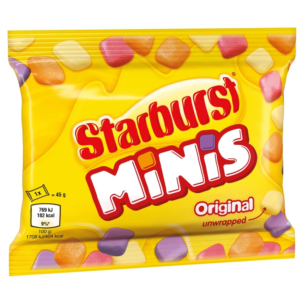 Starburst Minis Original Fruit Chews Bags 45g