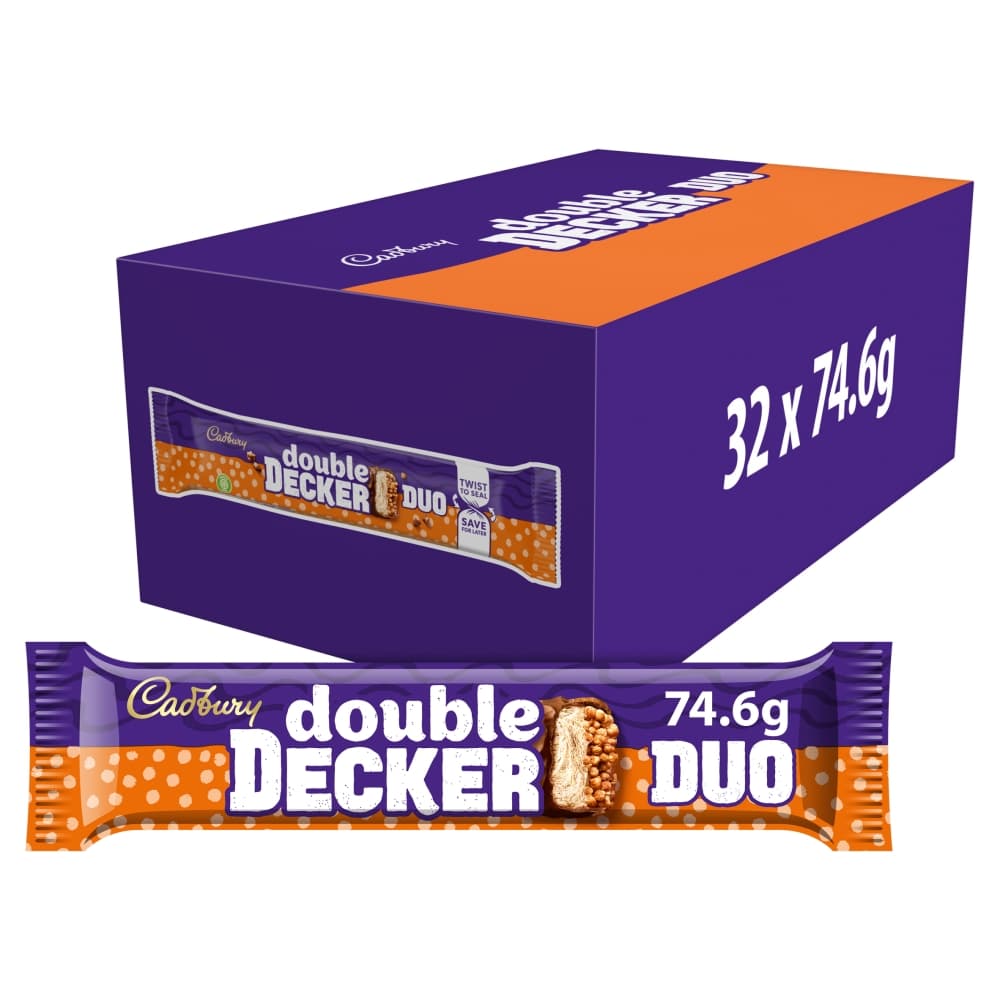 Cadbury Double Decker Duo Chocolate Bar 74g