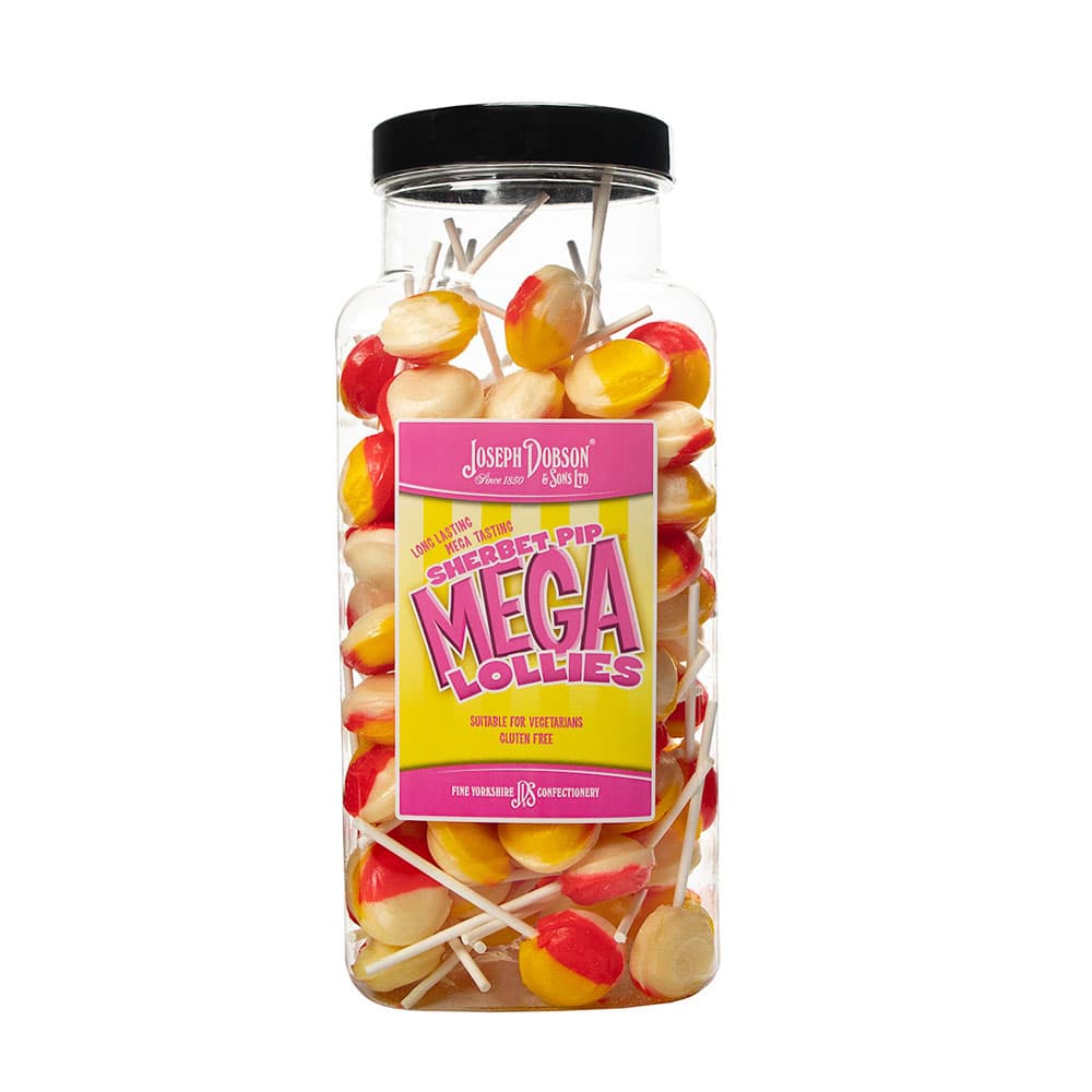 Dobsons Sherbet Pip Mega Lollies Jar