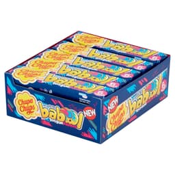 Chupa Chups Big Babol Blue Raspberry Flavour Soft Bubble Gum 6 Pieces 27.6g case