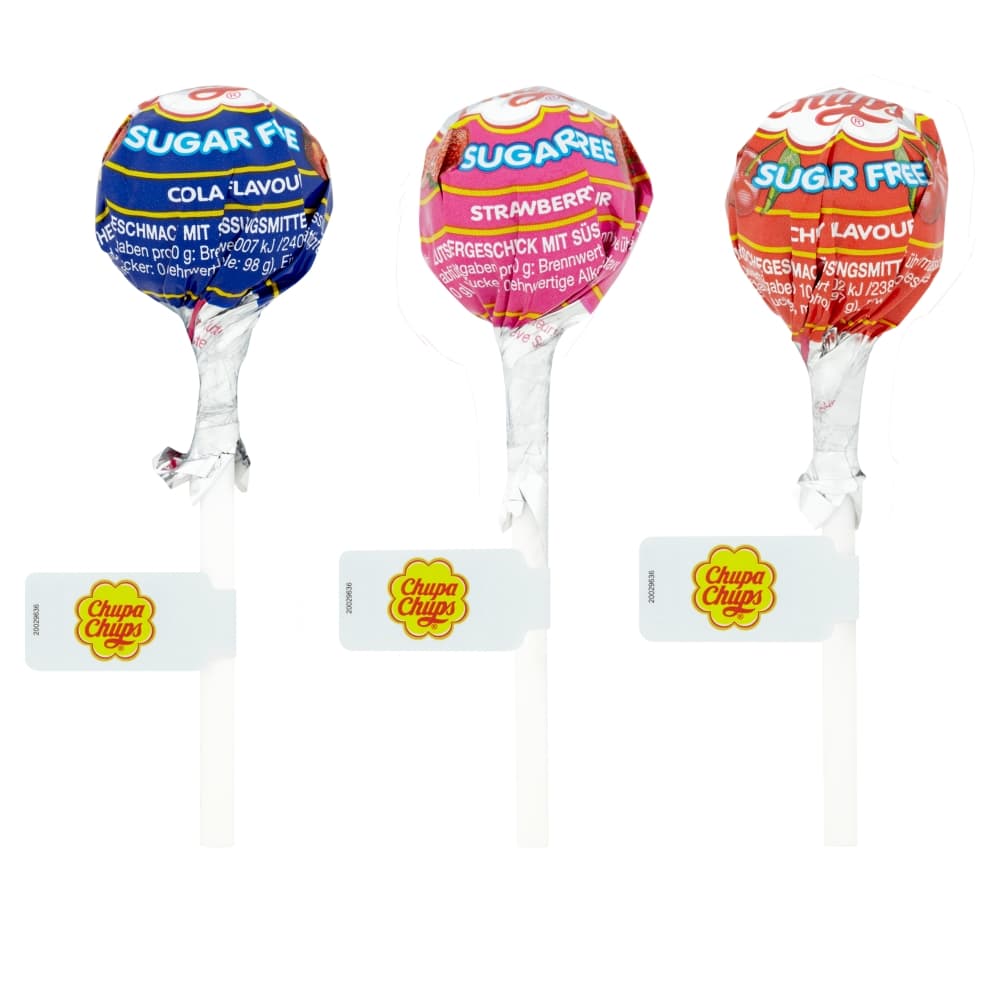 Chupa Chups Sugar Free Assorted Flavour Lollipops 11g
