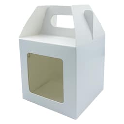 White Square Box With Handles 10 x 10cm 