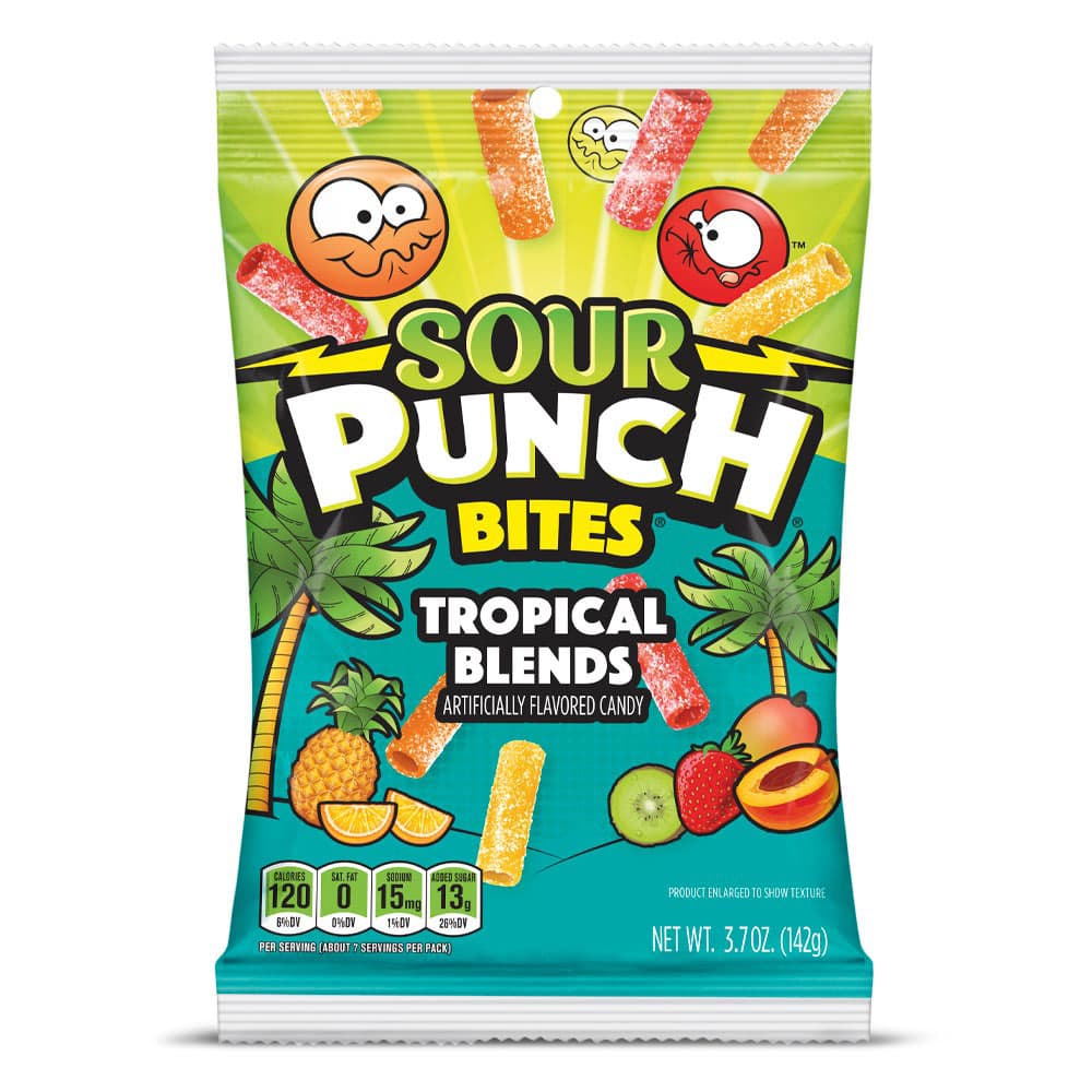 Sour Punch Bites Tropical Blends Bag 142g 