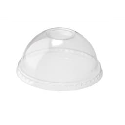 12 oz Clear Dome Lid with Hole
