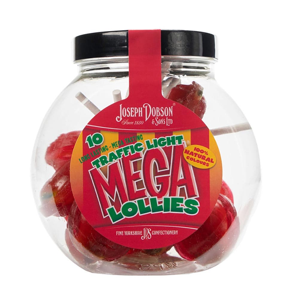Dobsons Traffic Light Mega Lollies Gift Jar