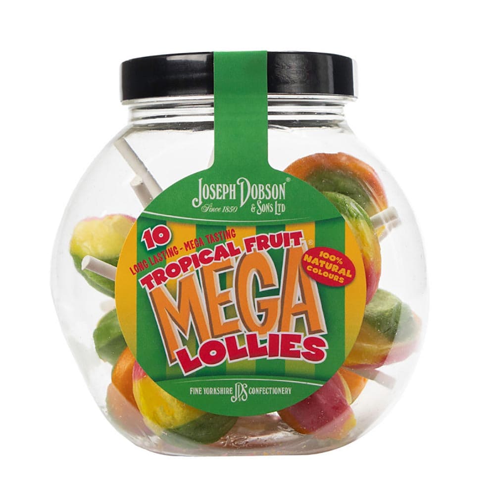 Dobsons Tropical Fruit Mega Lollies Gift Jar 225g