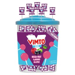 Vimto Zero Mix Fruit Flavoured Lollipops Jar