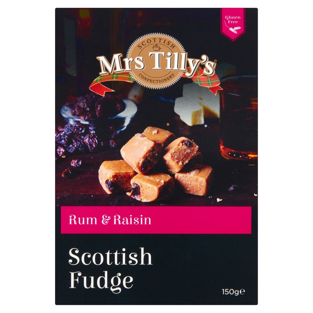 Mrs Tilly's Rum & Raisin Scottish Fudge 150g