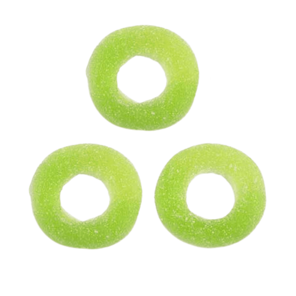 Sweetzone Sour Apple Rings Bag 1kg