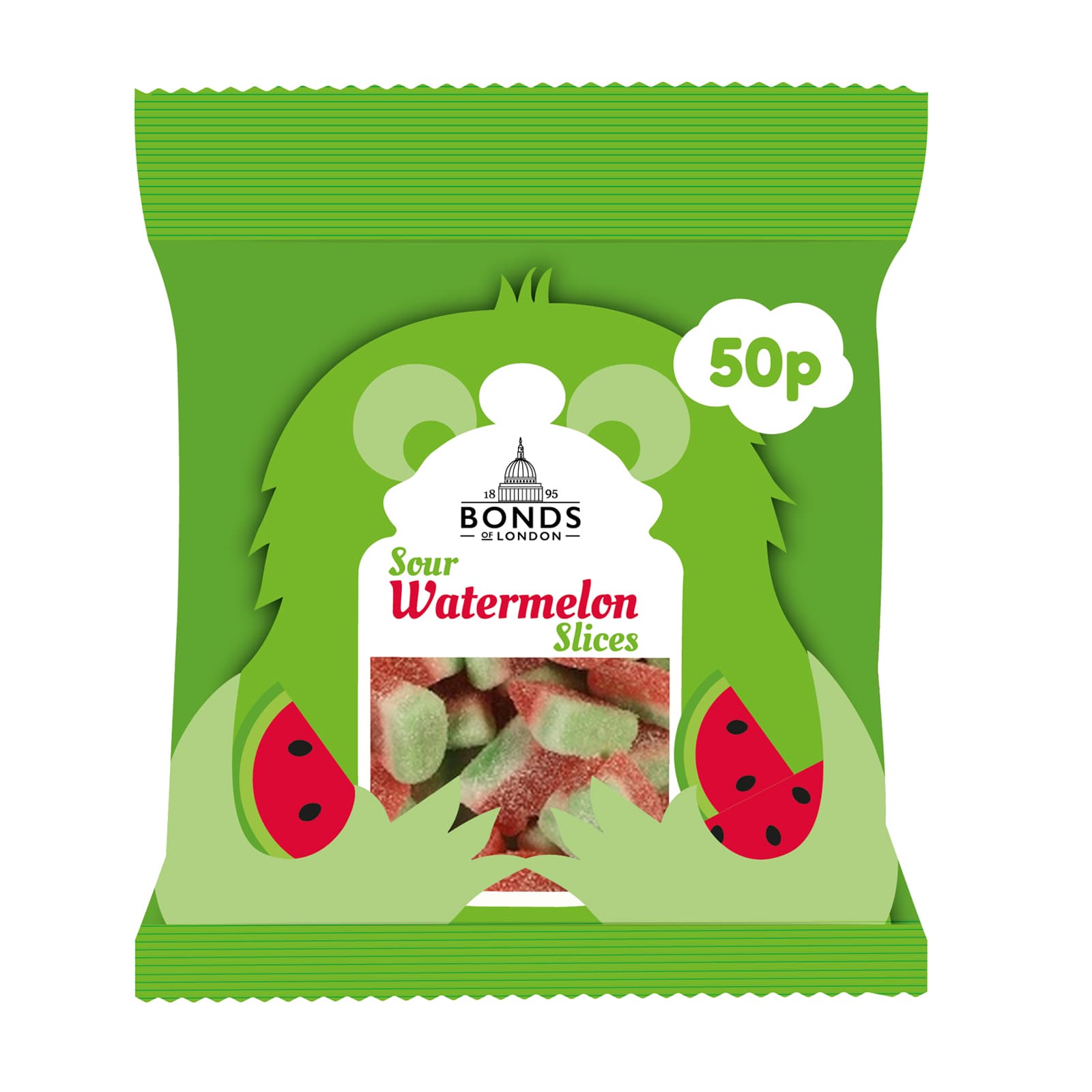 Bonds Sour Watermelon Slices Treat Bags 55g 50p PMP