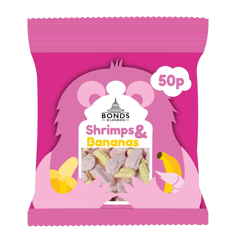 Bonds Shrimps & Bananas Bags 50g 50p PMP