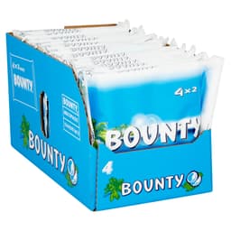 Bounty Coconut Milk Chocolate Duo Bars 4 Pack Multipack 228g 