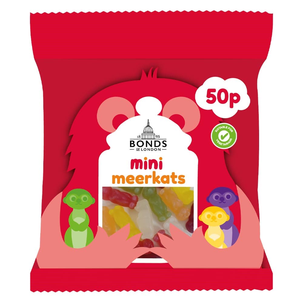 Bonds Mini Meerkats Treat Bags 50g 50p PMP