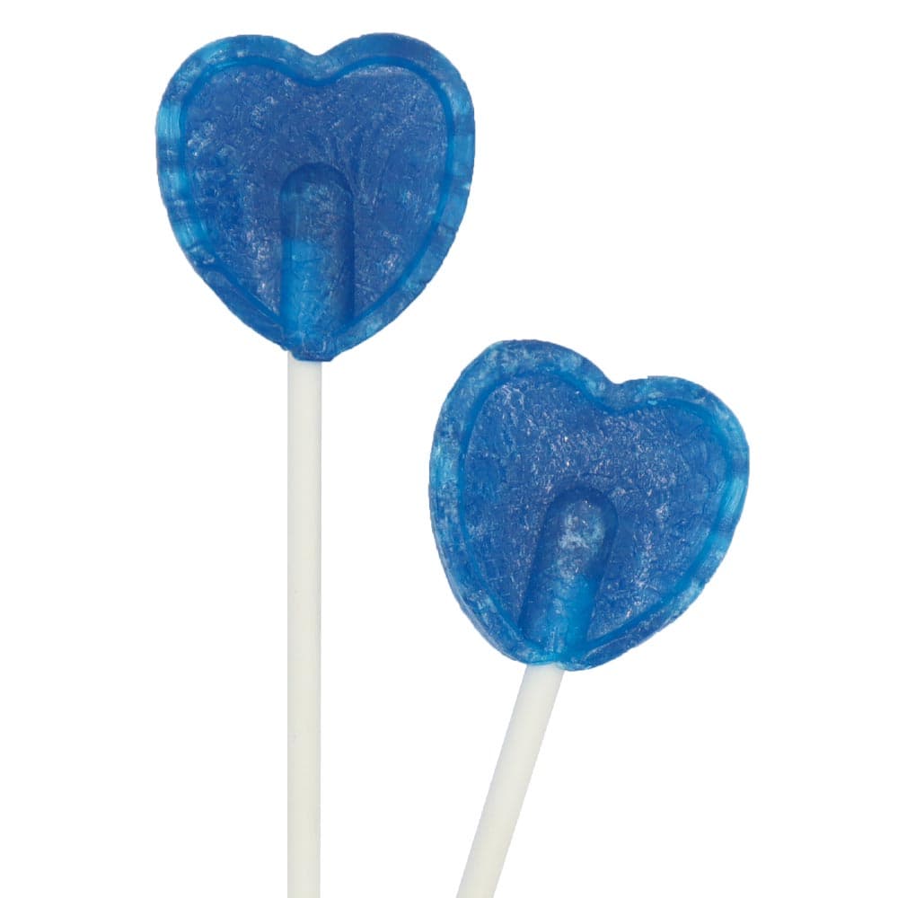 Blue Raspberry Heart Lollipops 5.2g