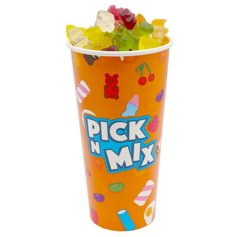 Orange Pick N Mix Sweet Cups 22oz