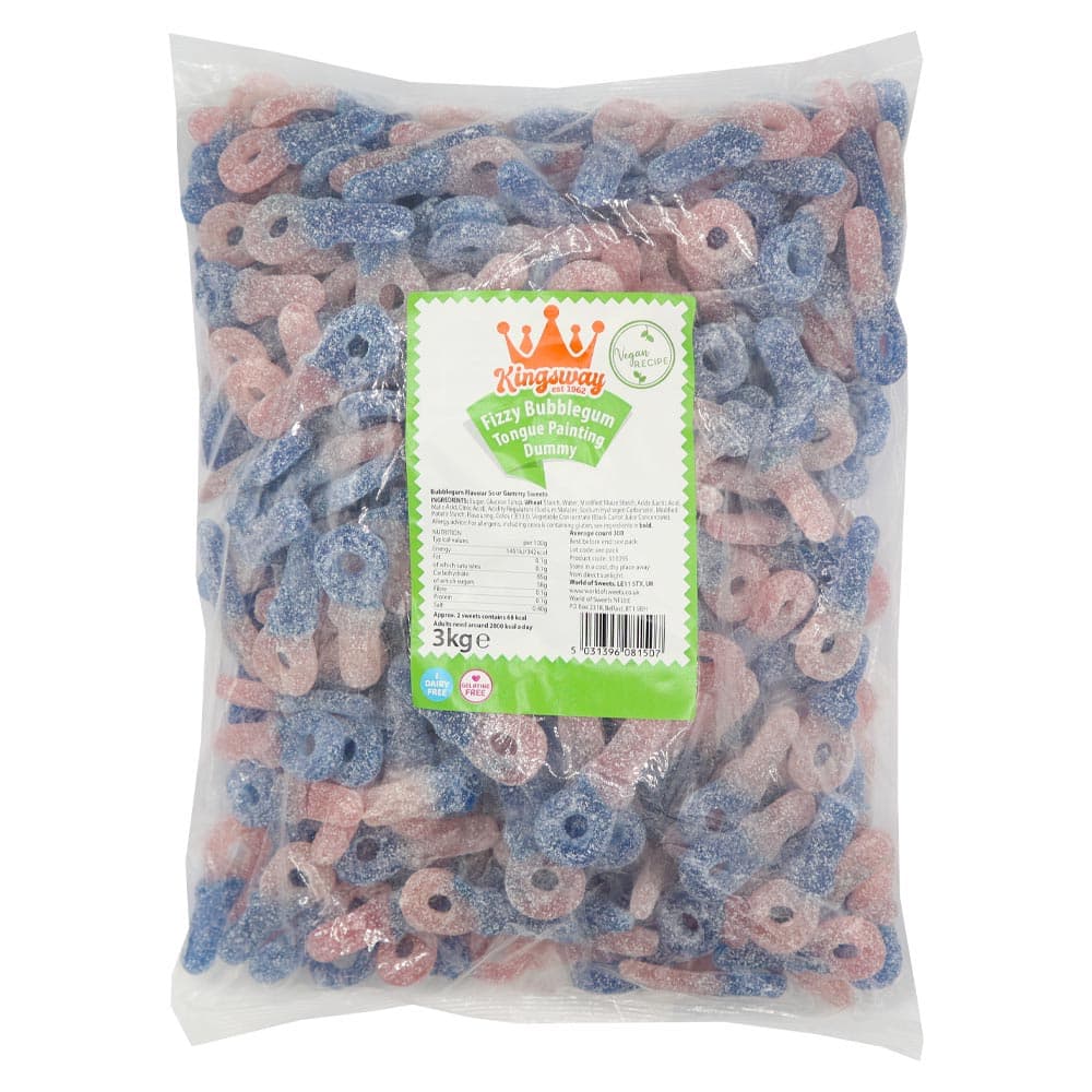 Kingsway Fizzy Bubblegum Tongue Painting Dummies 3kg