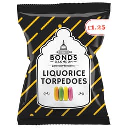 Bonds Liquorice Torpedoes £1.25 PMP 120g
