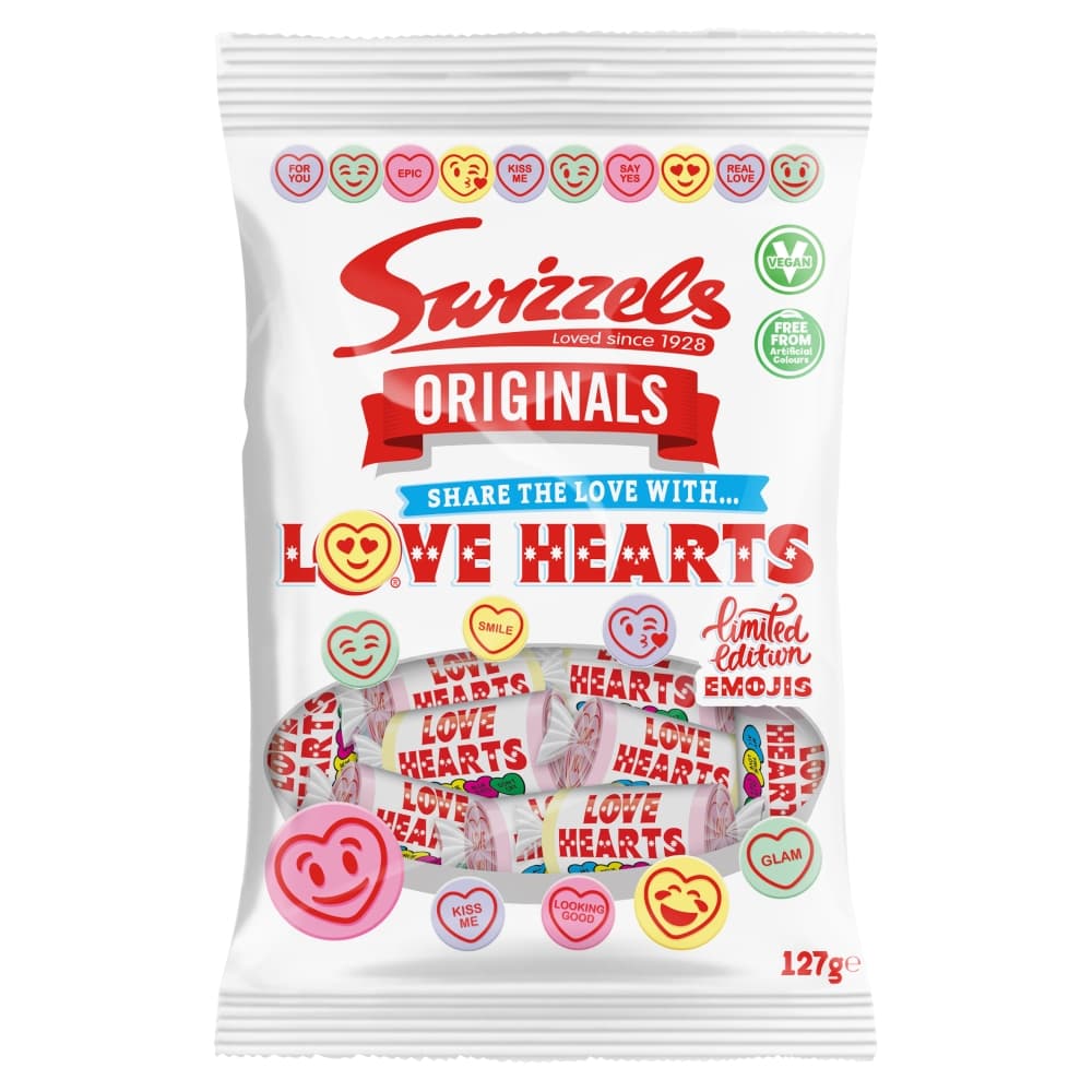 Swizzels Originals Love Hearts Bag 127g