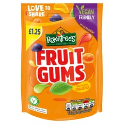 Rowntree's Fruit Gums Vegan Friendly Sweets Sharing Bag 120g £1.25 PMP