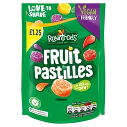 Rowntree's Fruit Pastilles Vegan Friendly Sweets Sharing Bag 114g £1.25 PMP