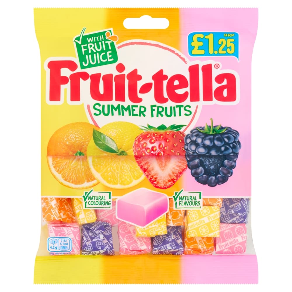 Fruit-tella Summer Fruits 135g £1.25 PMP