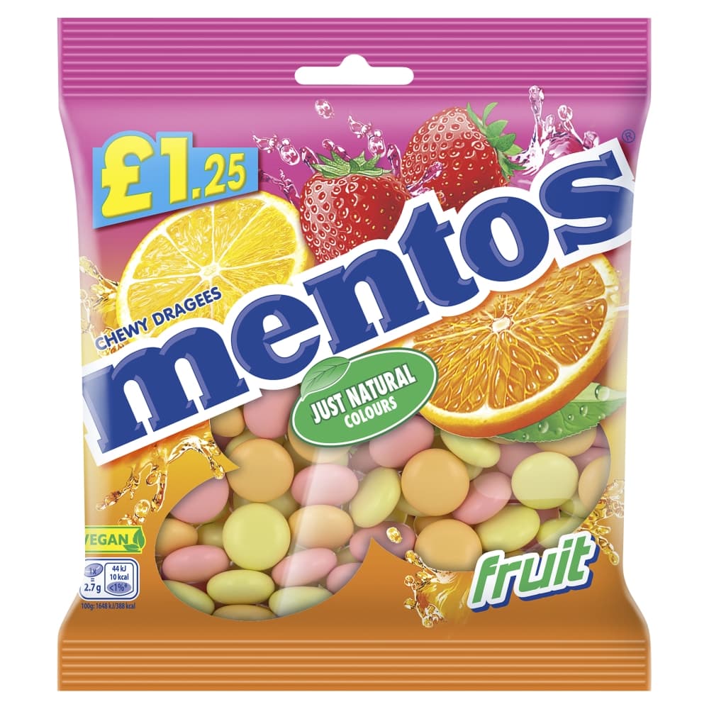 Mentos Chewy Dragees Fruit 135g £1.25 PMP
