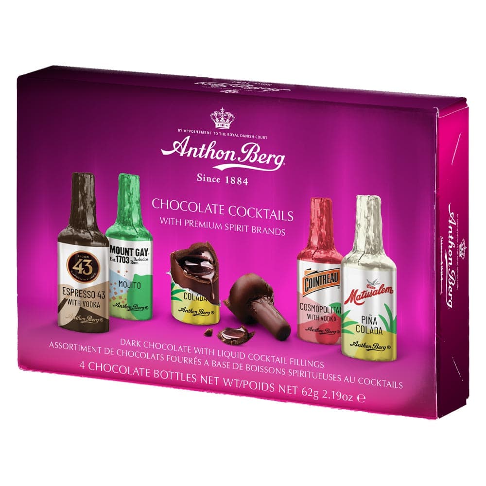 4 Piece Anthon Berg Chocolate Cocktail Liqueurs 