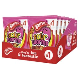 Barratt Fun & Fantastic Sour Worms 100g £1 PMP