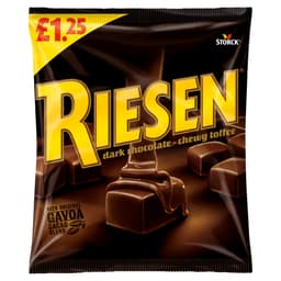 Riesen Dark Chocolate Chewy Toffee Bag 110g |