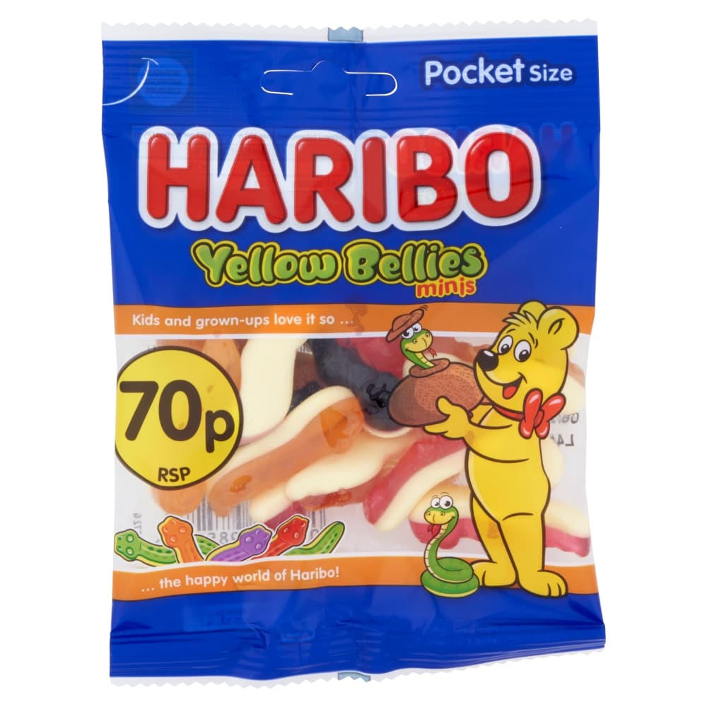 Haribo Mini Yellow Bellies Bag 60g 70p PMP