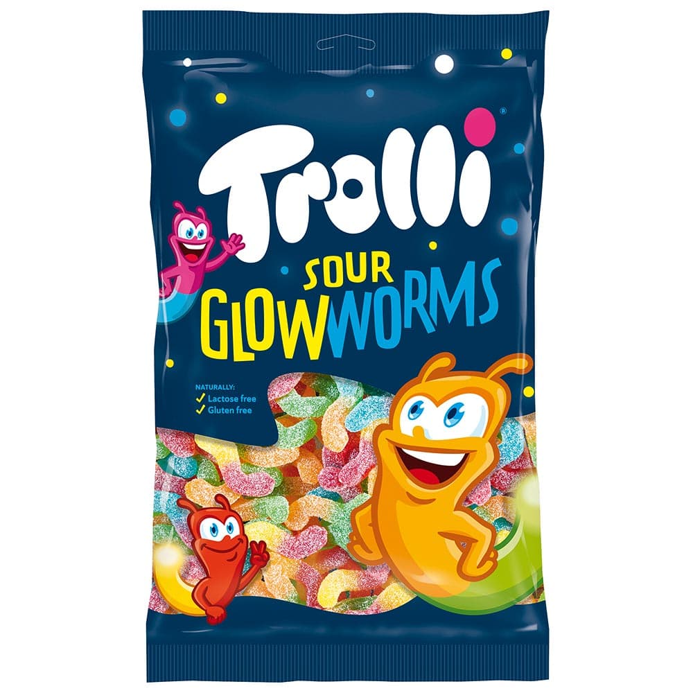 Trolli Sour Glow Worms Bags 150g