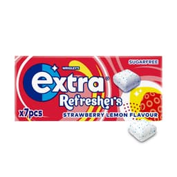 Extra Refreshers Strawberry Lemon Sugarfree Chewing Gum Box 19g