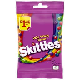 Skittles Vegan Wild Berry Fruit Flavoured Treat Bag 109g