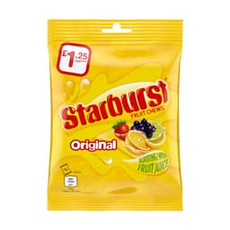 Starburst Vegan Chewy Sweets Fruit Flavoured Pouch Bag 127g £1.25 PMP 