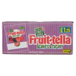 Fruit-tella Berries & Cherry Bag 135g £1.25 PMP