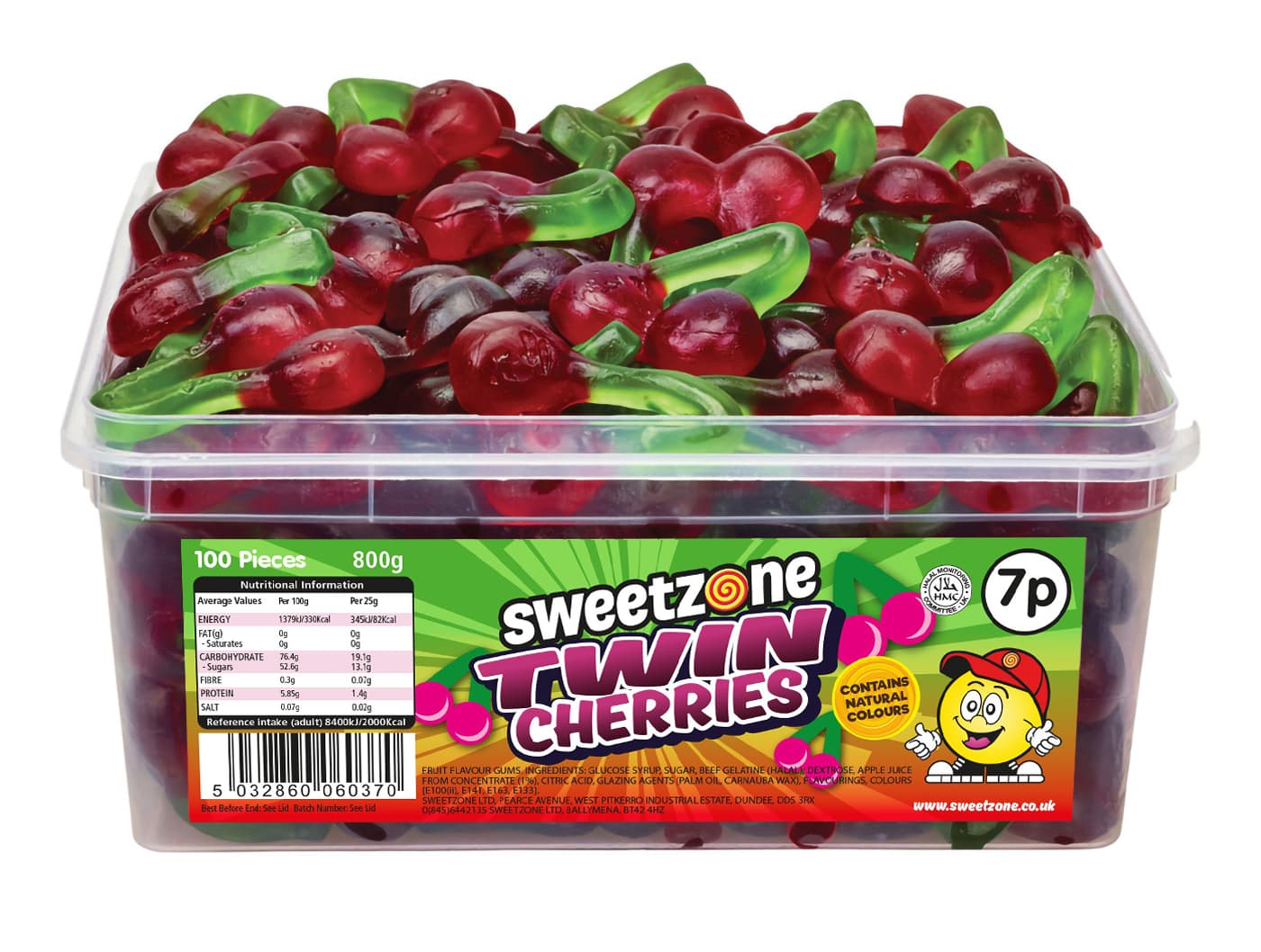 Sweetzone Twin Cherries 7p Tub 800g