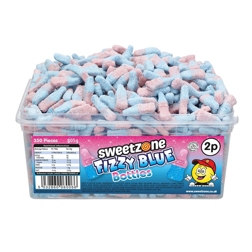 Sweetzone Fizzy Blue Bottles 2p Tub 805g