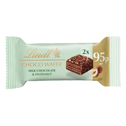 Lindt Milk Chocolate and Hazelnut CHOCO WAFER Bar 30g 95p PMP