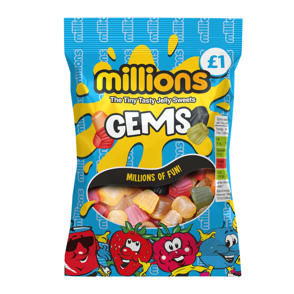 Millions Gems Bag 120g £1 PMP 