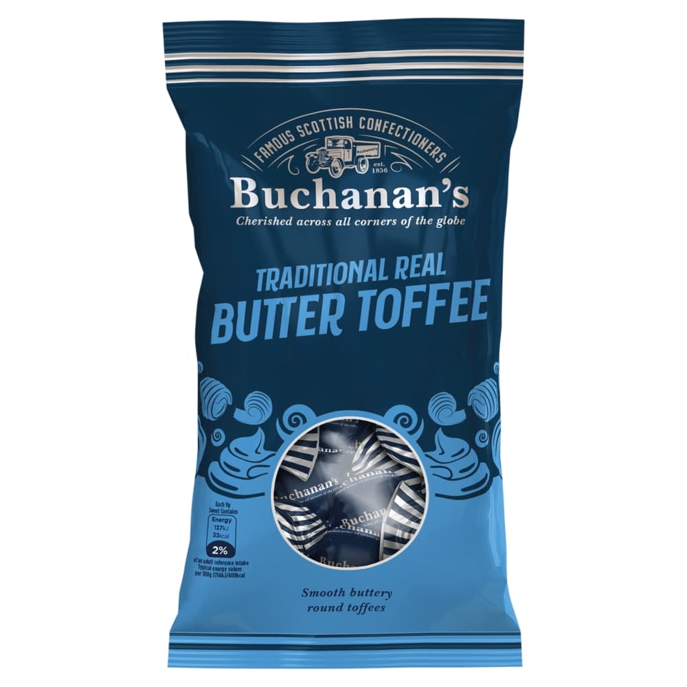 Buchanan's Traditional Real Butter Toffee Bag 140g