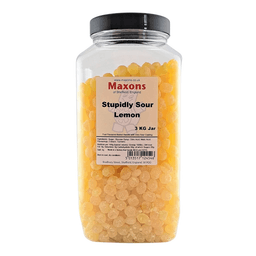 Maxon's Stupidly Sour Lemon Sweets Jar 3kg
