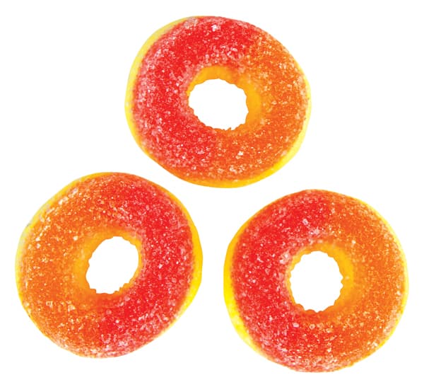 Fundy Gummy Mini Peach Rings 2kg