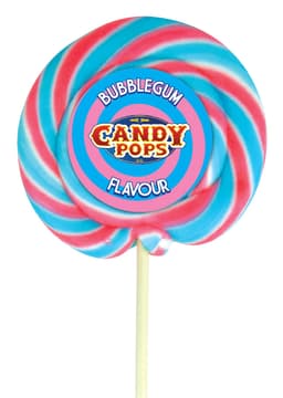 Candy Pops Traditional Bubblegum Wheel Lollipops 75g