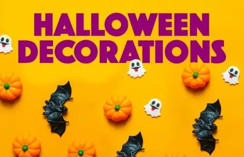 An array of bats, pumpkins and ghosts - all perfect Halloween decorations!