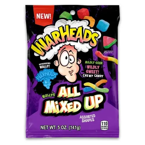 A bag of Warheads All Mixed Up Sweets