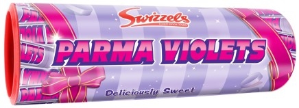 A large gift tube of Swizzels Parma Violets