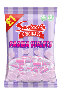 A packet of Swizzels Original Parma Violets