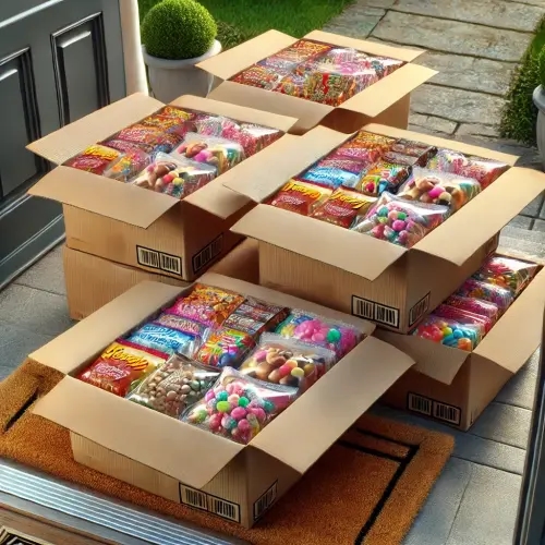 A doorstep delivery of wholesale sweets - blog image