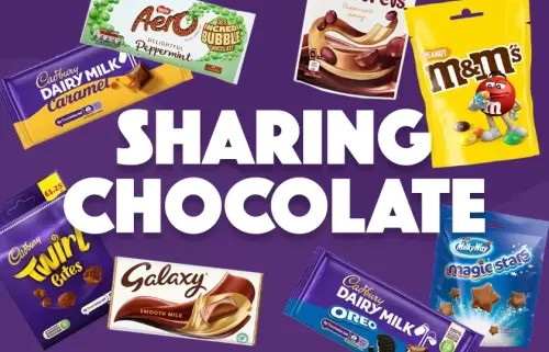 A selection of the most popular sharing chocolate - key to any sales success!